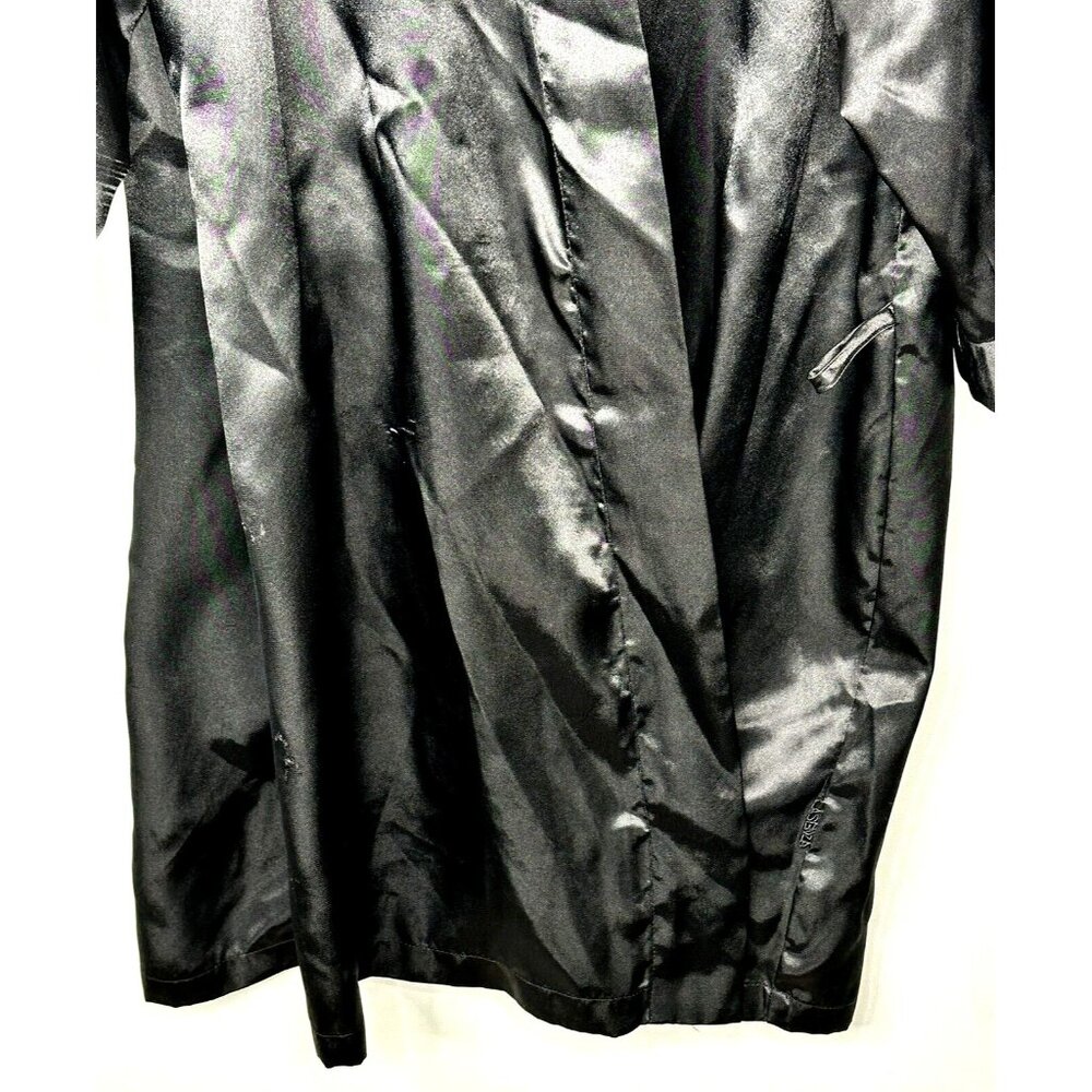 La Senza Womens Lingerie Kimono Robe Silky Feel Short Sleeve Black Small-Medium - Picture 5 of 11
